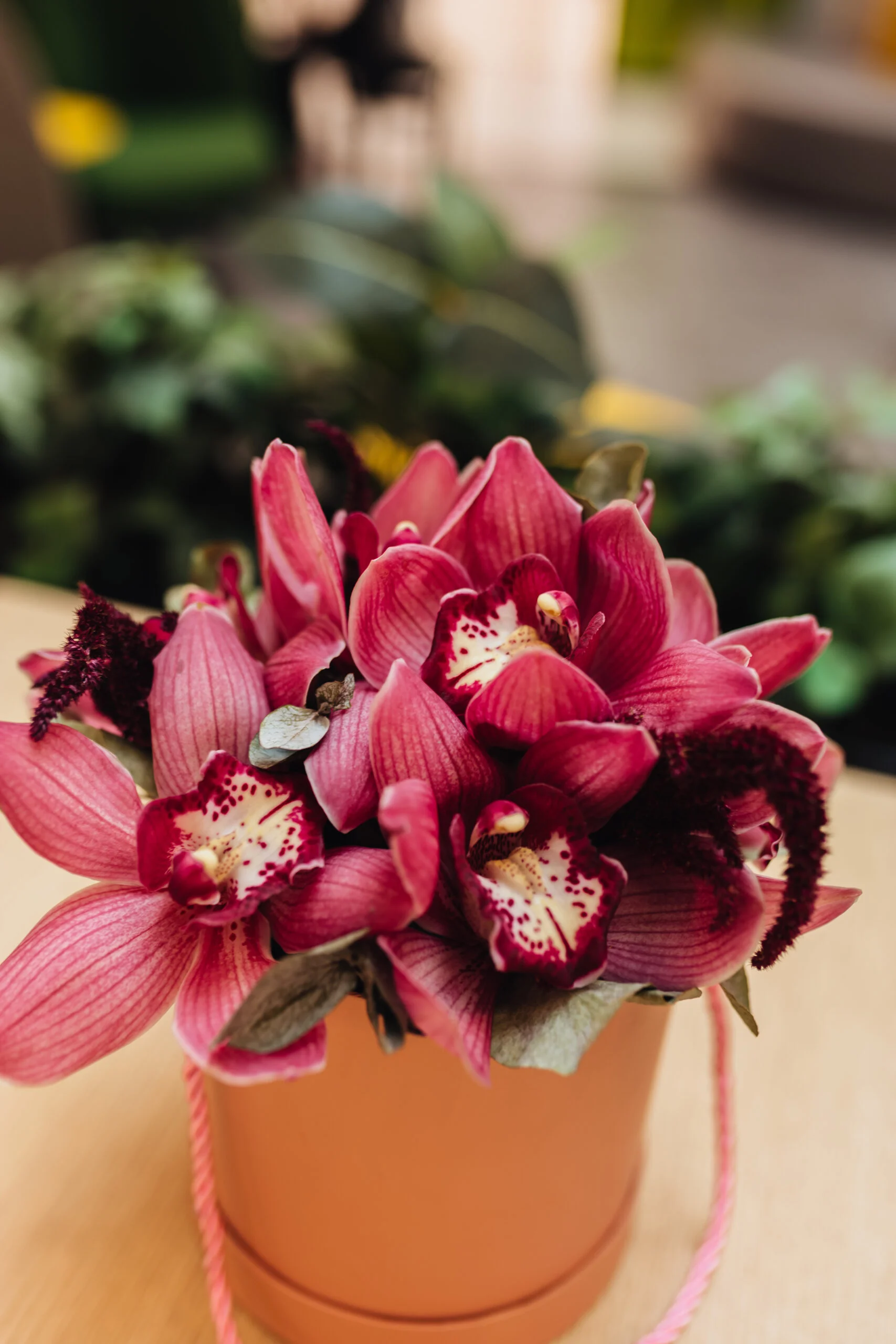 Flower box ze storczyków