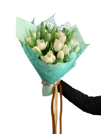 Bukiet białych tulipanów z dostawą niska cena