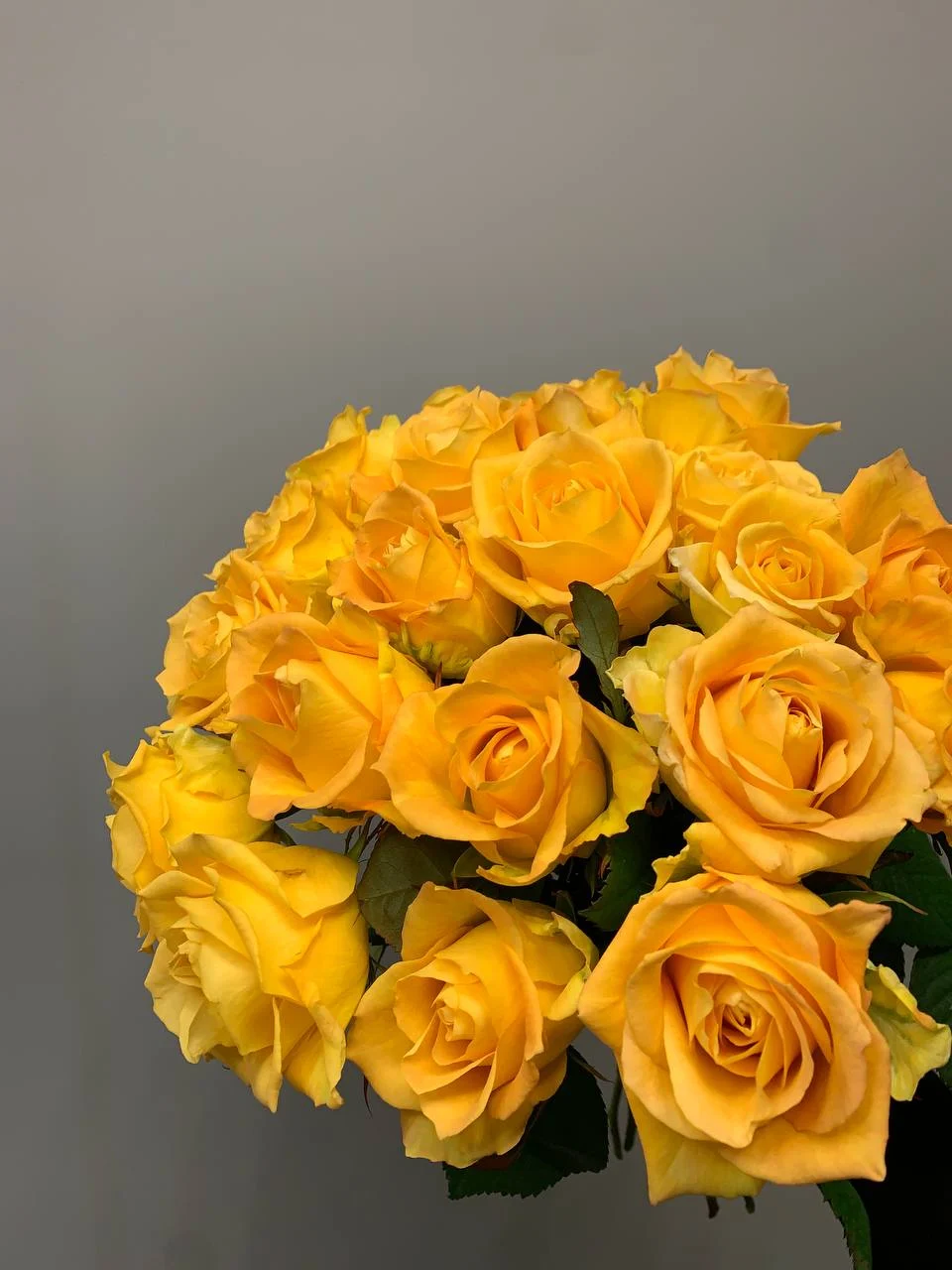Bukiet żółtych róż w ciepłym, słonecznym odcieniu