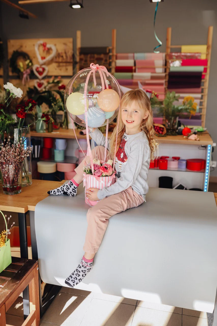 Balon z flowerbox z dostawą niska cena Warszawa