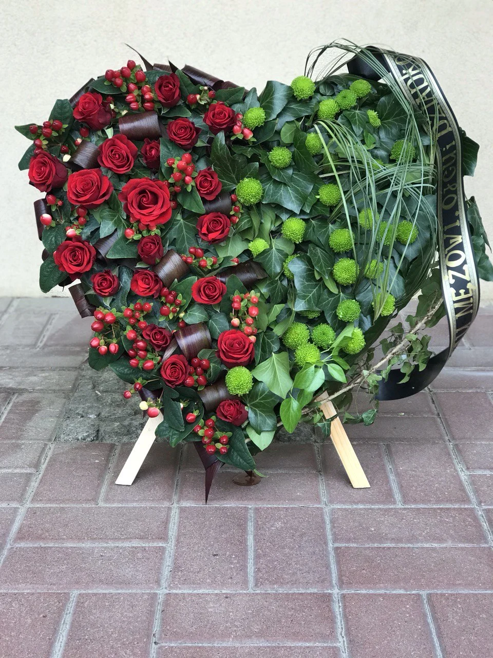 serce wiązanka pogrzebowa cena