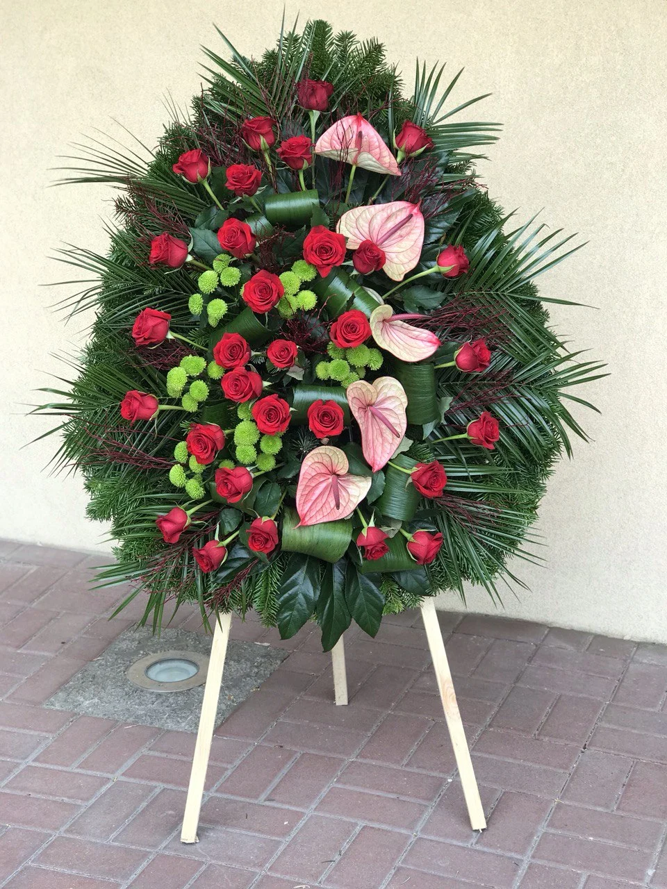 wieniec pogrzebowy anturium poczta kwiatowa Warszawa