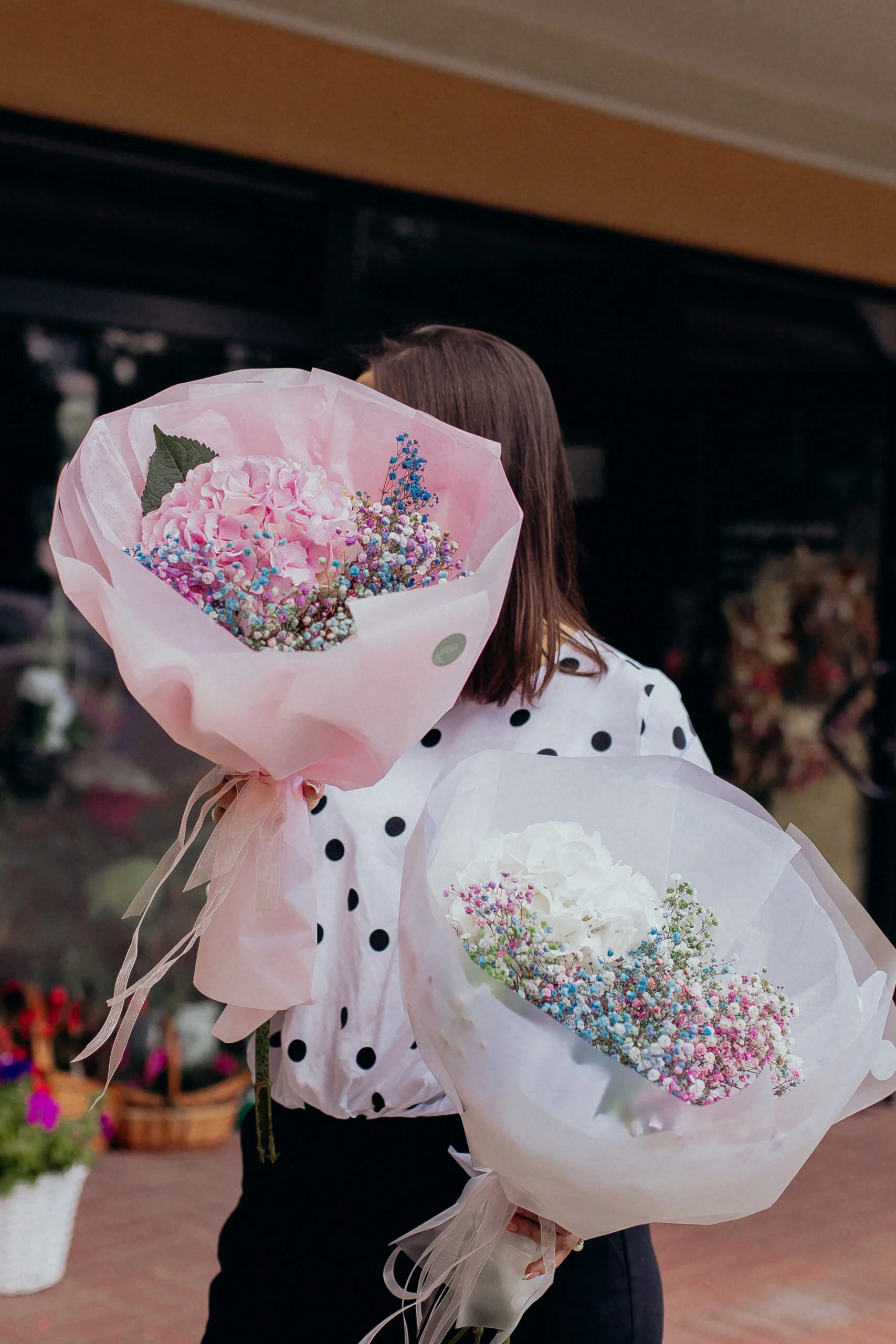 Bukiet z Hortensji i Gipsówki Pruszków