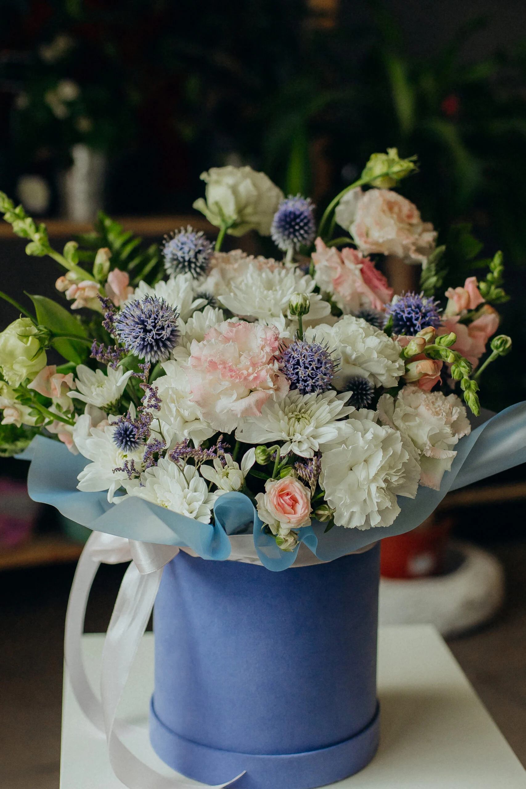 jasne kwiaty w pudełku Warszawa