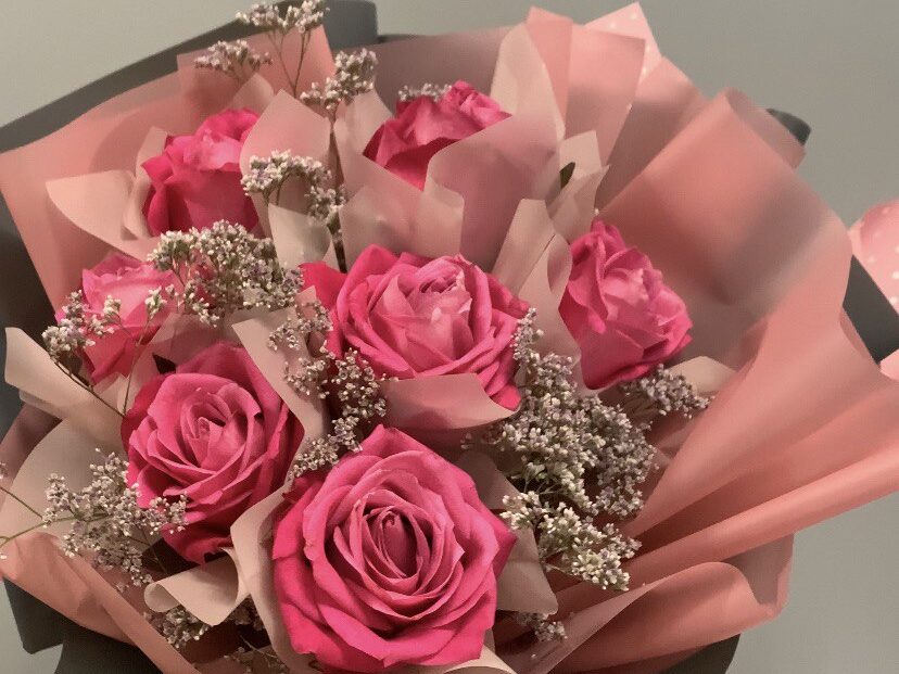 Bukiet dla żony różowe róze z dostawą niska cena Grodzisk Mazowiecki