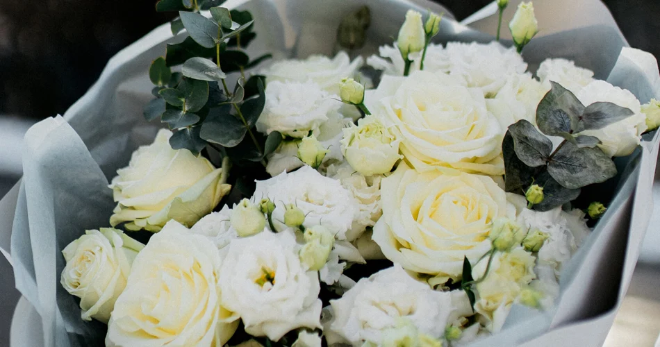 Okazały, delikatny bukiet w białym kolorze.