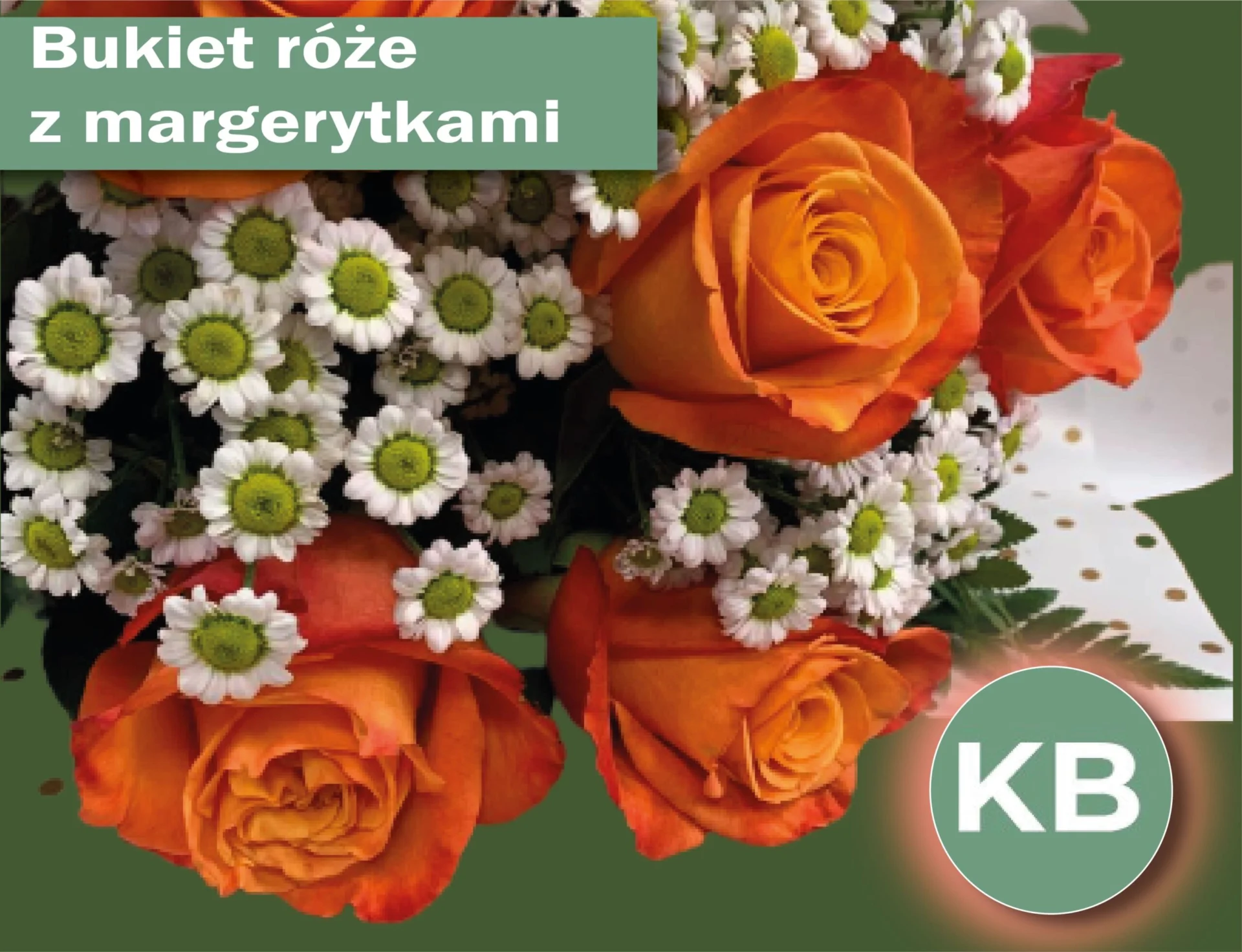 Delikatny bukiet z róż i rumianków