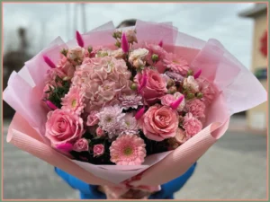 Bukiet różowych kwiatów