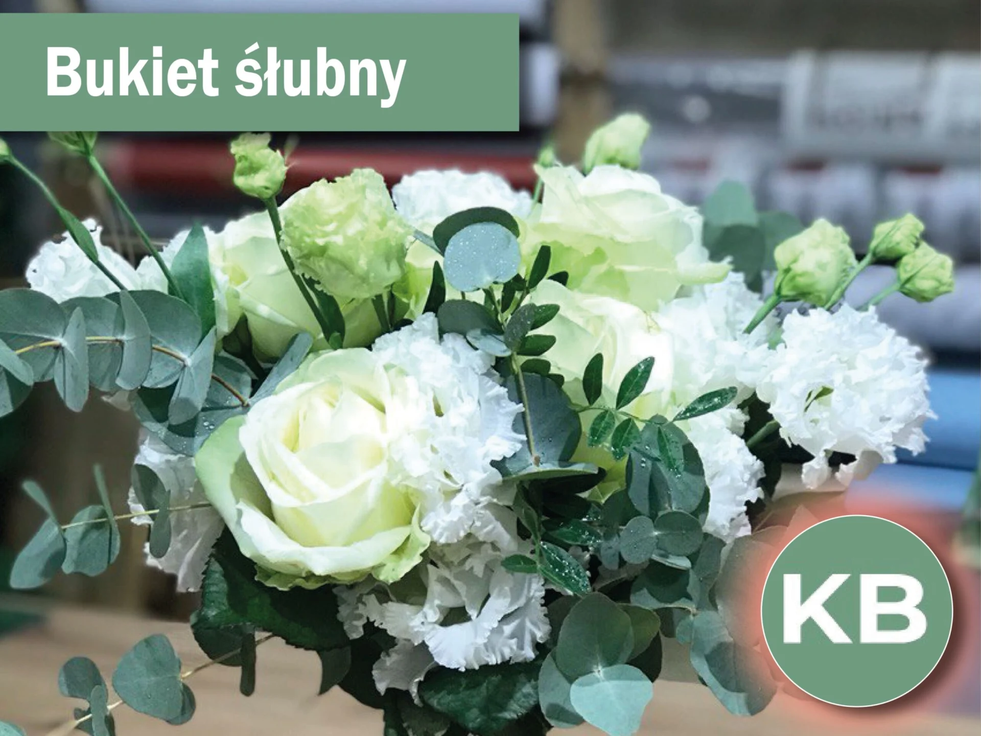 Delikatny biały bukiet na ślub lub chrzest.