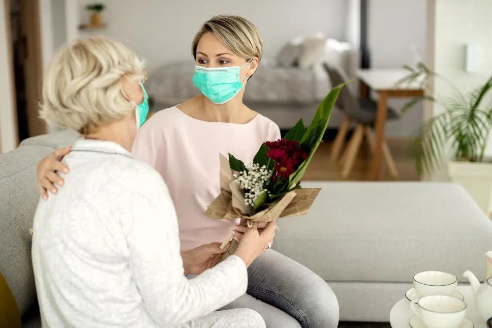 Mały bukiet z życzeniami